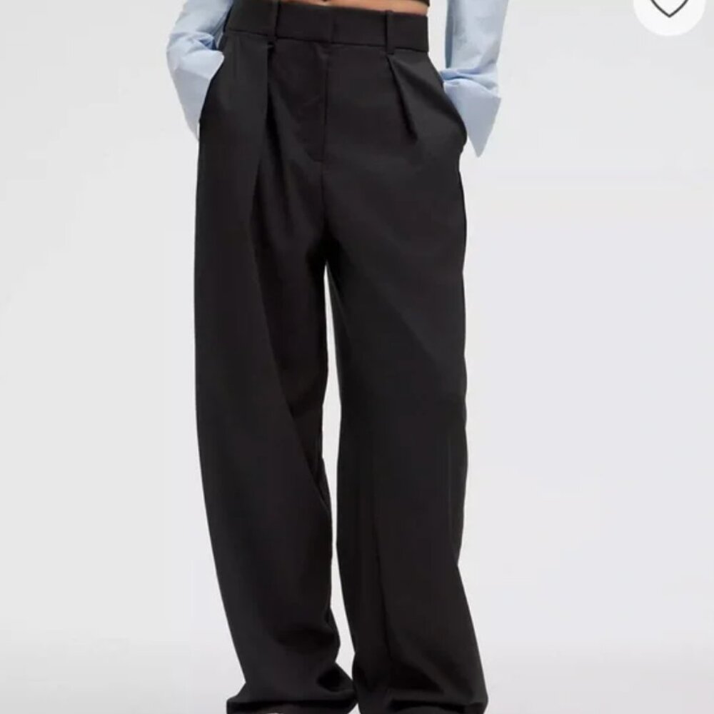 Lululemon Wide Leg Trousers (Black) - Picture 2 of 11